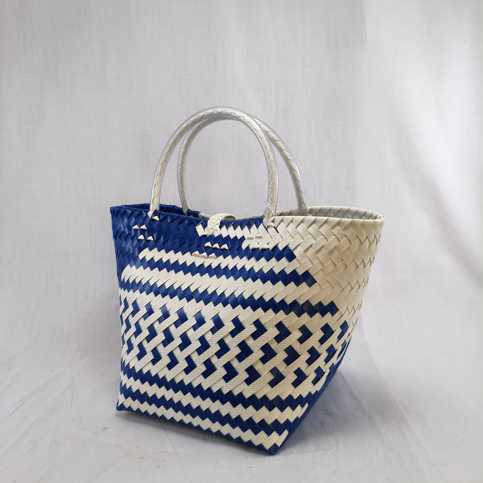 Tote Bag: Dark Blue & White - Image 2