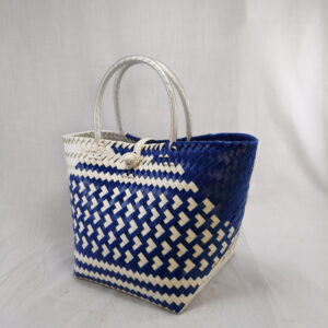 Tote Bag: Dark Blue & White