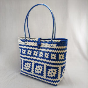 Tote Bag: Dark Blue & White