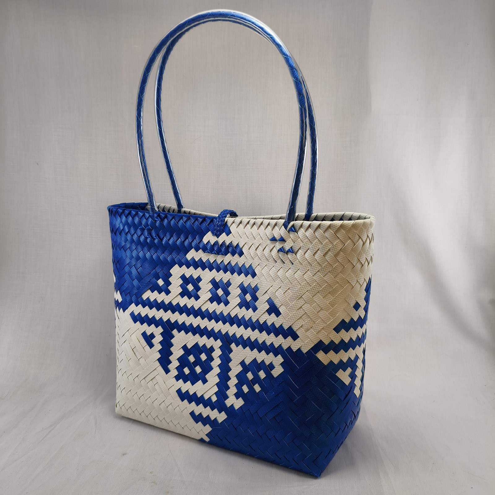 Tote Bag: Dark Blue & White - Image 2