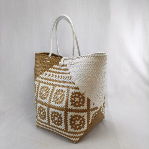Tote Bag: Gold & White