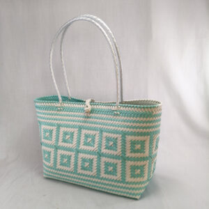 Tote Bag: Tiffany Blue & White