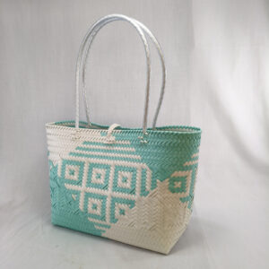 Tote Bag: Tiffany Blue & White