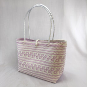 Tote Bag: Lilac & White