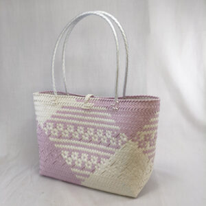 Tote Bag: Lilac & White