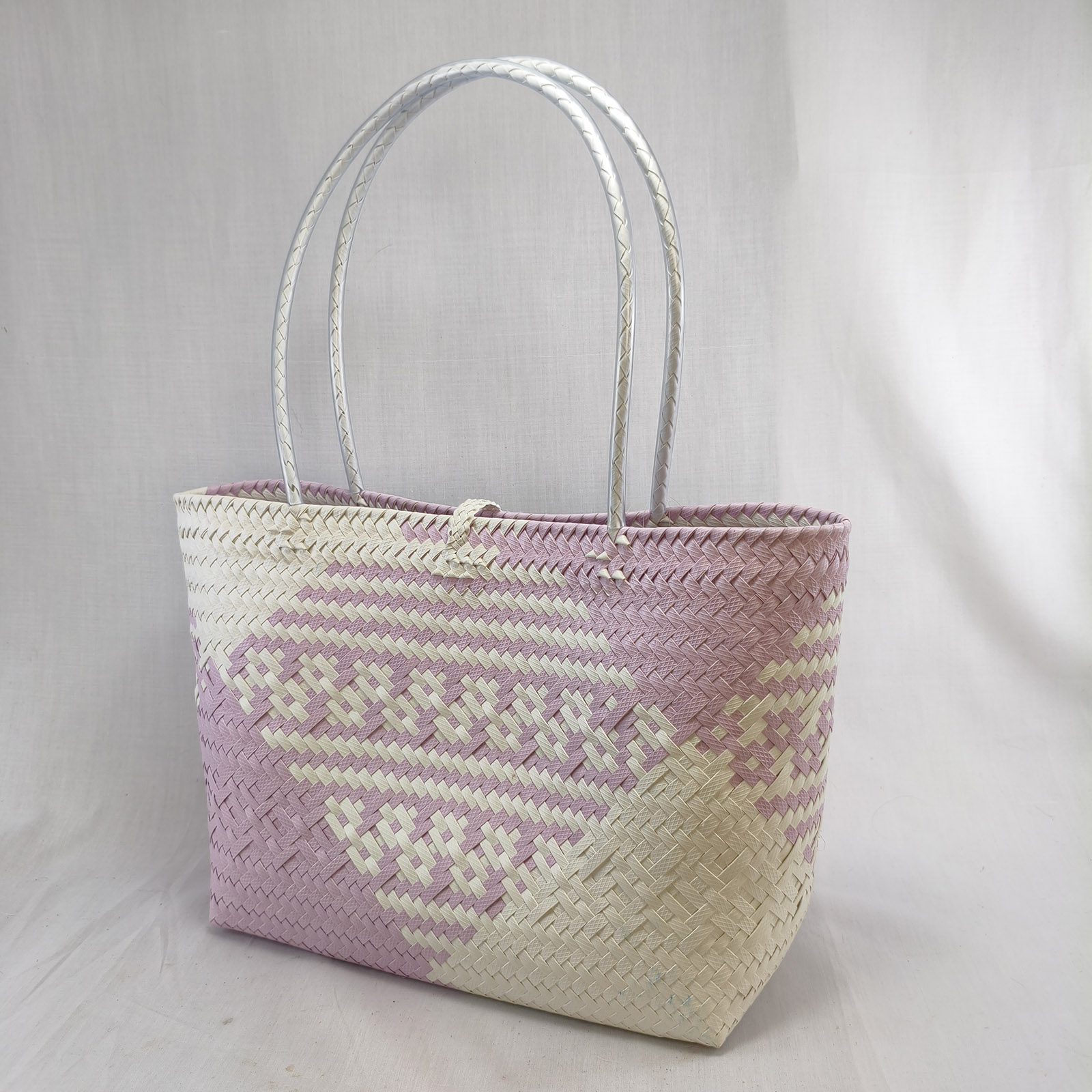 Tote Bag: Lilac & White - Image 2