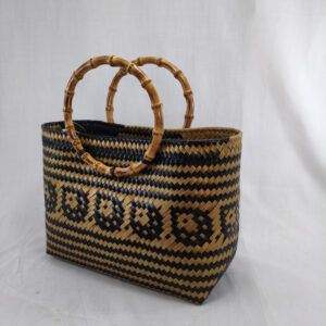 Mini Bamboo Handle: Black & Gold