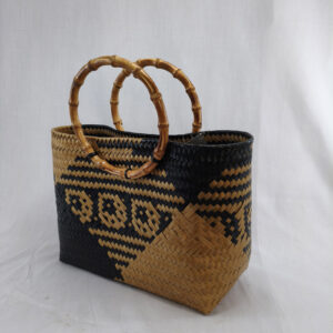 Mini Bamboo Handle: Black & Gold