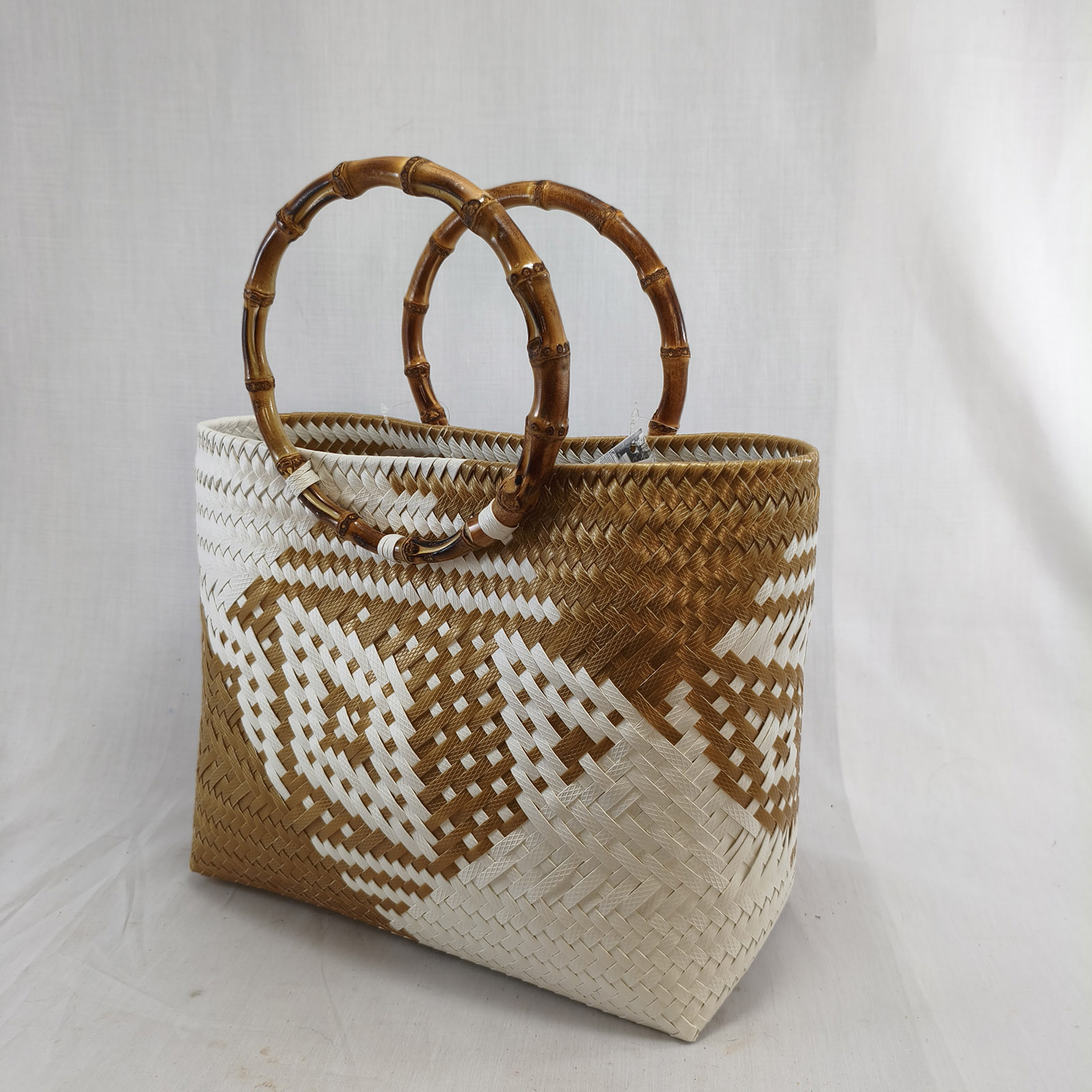 Mini Bamboo Handle: Gold & White - Image 2